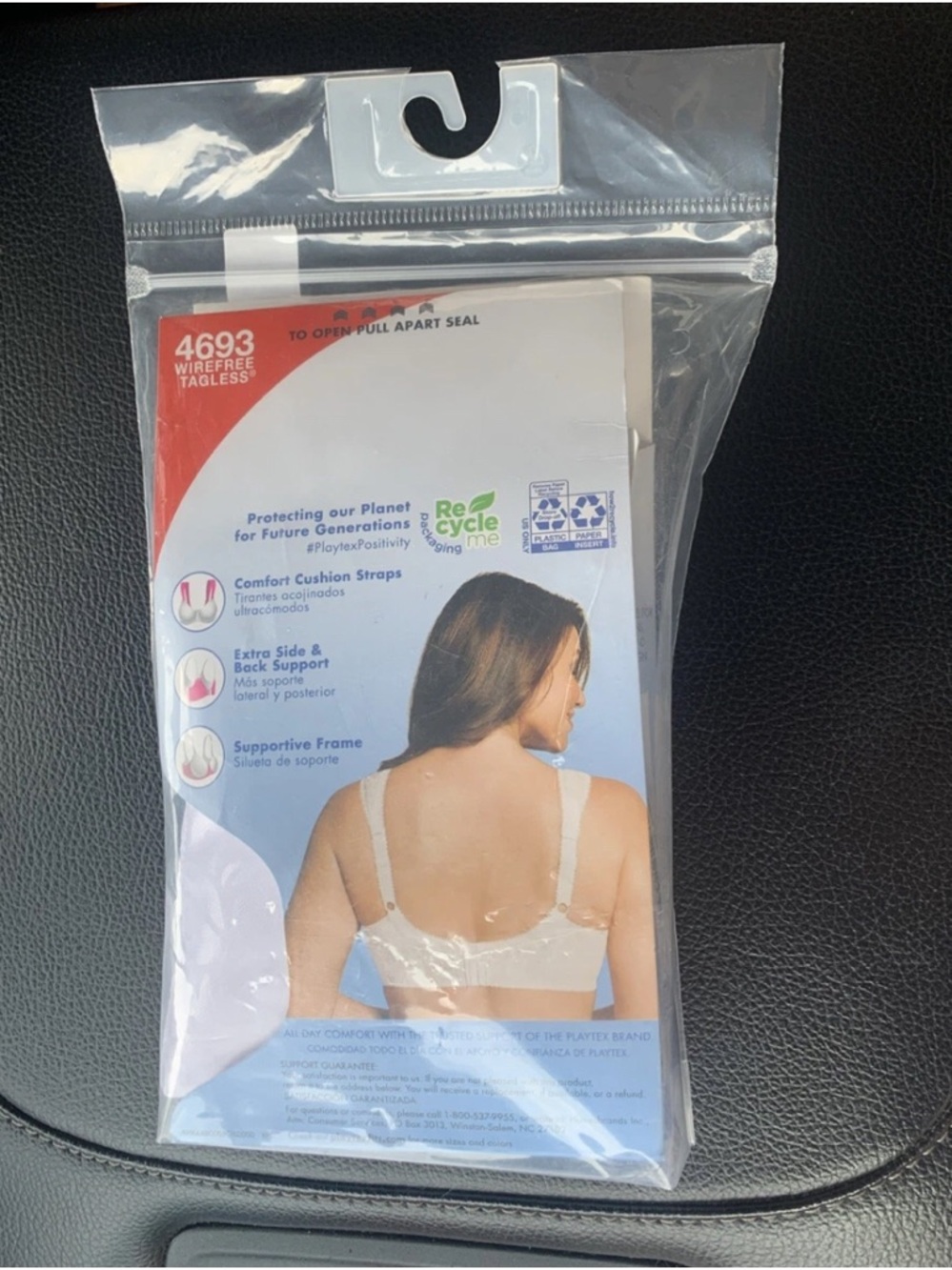 Playtex 18 Hour White Wirefree Bra - Ultimate Shoulder Comfort 40D - Picture 5 of 7